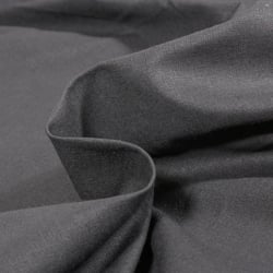 Tissu Coton uni Gris anthracite profond