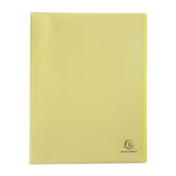 Porte-vue - 80 vues - Jaune pastel - Polypro - A4 - Exacompta