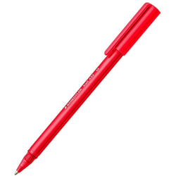 Stylo bille - Rouge - Pointe moyenne - Avec capuchon - Bureau, école - Staedtler ball 4320