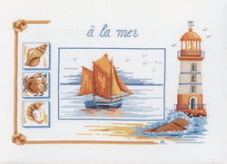 Kit Point comptés A La Mer 30 x 40 cm
