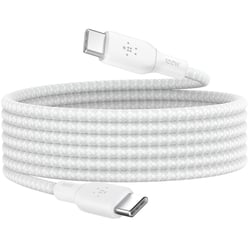 Belkin Câble USB-C vers USB-C 100W Nylon Tressé 2 mètres Blanc