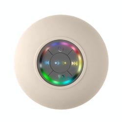 Enceinte Waterproof Bluetooth Avec Lumières Flash Et Ventouse Puissante Blanc YONIS