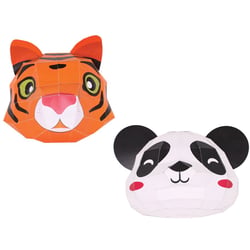 Trophée Panda et Tigre en Papier 3D à Construire et leurs Décors