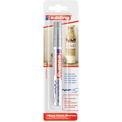 Marqueur peinture EDDING 750 - Pointe ogive 2-4 mm - Argent - Encre pigmentée