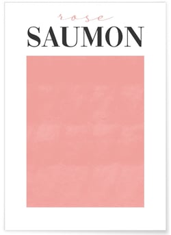 Affiche Rose Saumon | A3 : 29,7x42cm