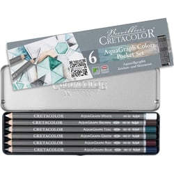 Crayons de couleur aquarelle - Boîte de 6 pièces - Beaux-arts - Cretacolor Aquagraph