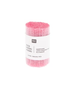 Fil à nouer 6,5 cm - Rico Hooki Hooki - Rico Design Rose Bonbon