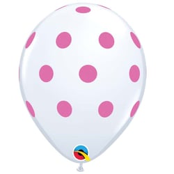 25 Ballons à Pois Rose