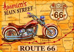 Puzzle 1000 pièces - Route 66 - Bluebird Puzzle