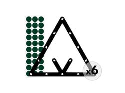 Triangle de positionnement multi - combinaisons pour billes de 57mm – Lot de 6pcs - 1001Jouets - Vert