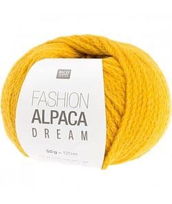 Pelote de laine et alpaga à tricoter FASHION ALPACA DREAM 50GR - Rico Design 12 Jaune