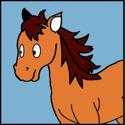 LUC - Kit canevas Soudan Le Poney 20x20cm