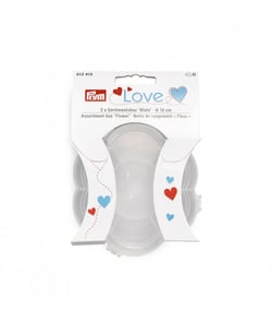 Lot 2 boîtes de rangement Fleur Love - Prym Transparent