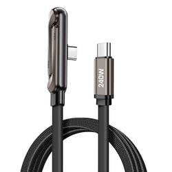 Avizar Câble USB-C vers USB-C Power Delivery 240W Conception Coudé 1.5m Noir