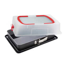 Moule à charnière rectangulaire avec couvercle de transport 42 x 29 x 7 cm Dr. Oetker Back-Idee Kreativ