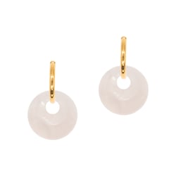 Boucles d'oreilles Blima en pierres Quartz rose