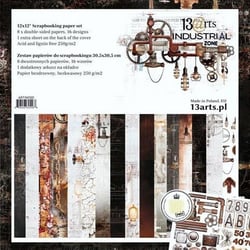 8 papiers scrapbooking 30 x 30 cm 13@rts INDUSTRIAL ZONE