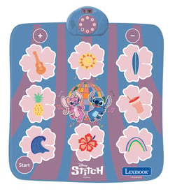 Tapis de danse Stitch électronique, Bluetooth et lumineux avec 6 modes de jeu - LEXIBOOK