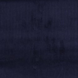 Tissu Velours Grosses côtes Bleu marine