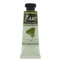 Peinture à l'huile fine en tube vert olive 45ml - Amt