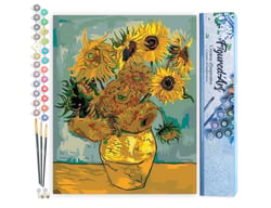 Peinture par Numéro Figured'Art - Van Gogh Tournesols - Kit de Loisir Créatif DIY Numéro d'Art Complet - 40x50cm sans châssis en bois