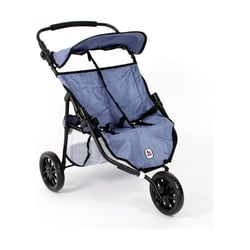 Poussette de jogging moderne à 3 roues pour poupées