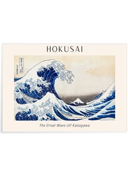 Affiche Hokusai 'The Great Wave off Kanagawa' | A3 : 29,7x42cm