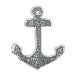 Motif de cire: Ancre, plat, argent, 2,5x3cm, 2 pces