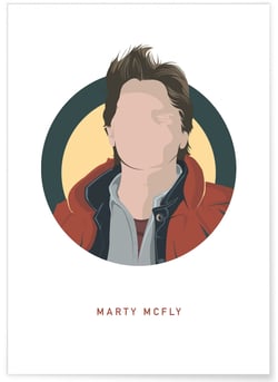 Affiche Marty McFly | A3 : 29,7x42cm