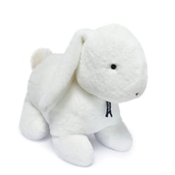 Lapin Merlin 60 cm – Blanc - Maïlou Tradition