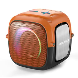 Mini Enceinte Bluetooth IPX5 5W Autonomie 6h Basses Puissantes Portée 10m Orange YONIS