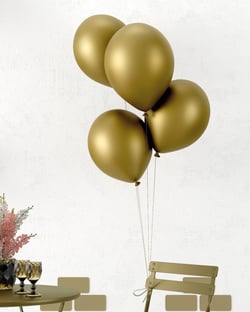 Ballon chrome Ø 30cm - lot de 10 - or