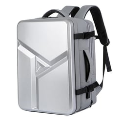 Sac À Dos Ordinateur Grande Capacité Imperméable Avec Port USB Gris 3 YONIS