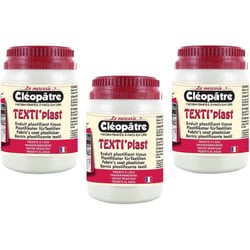 Enduit pour plastifier du tissus - Toile cirée - Texti'Plast - Cléopâtre - 3 pots 250g