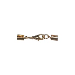 Fermoir pour bijou assemblé, or, 3mm, avec carabinier, 1 pce