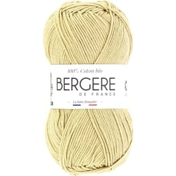 Pelote de laine - Sable - 100% coton bio - 3mm - Tricot et crochet - Bergère de France