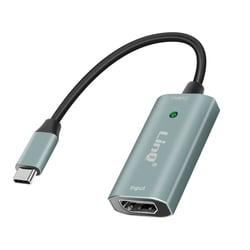 Carte de Capture Vidéo et Audio USB C vers HDMI Full HD 4K 30Hz LinQ Gris