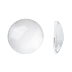 10 cabochons ronds transparents dôme en verre 18 mm