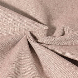 Tissu Toile de Coton aspect Lin Aubiane uni Marron