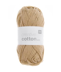 Pelotes de fil à tricoter CREATIVE COTTON ARAN de Rico Design - Laissez libre cours à votre créativité avec douceur et style ! 84 Camel marron