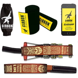 Set Slackline Travel Line - 12,5m - Gibbon - Marron