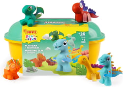 Jovi - PLAY AND FUN - Coffre JURASSIC 24 Pâtes à Modeler + Outils & Découpages