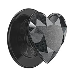 PopSockets Support Smartphone PopGrip Premium MagSafe Stand et Selfie Effet Cristal Noir