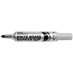 Lot de 12 marqueurs pour tableau blanc - PENTEL - MAXIFLO MWL5M - Pointe ogive 2,5 mm - Noir