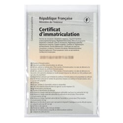Etui de protection pour papiers voiture PVC lisse 20/100e - Cristal - x 10 - Exacompta
