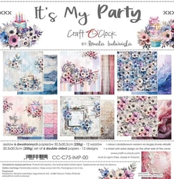 6 papiers scrapbooking 30 x30 cm Craft O' Clock IT’S MY PARTY
