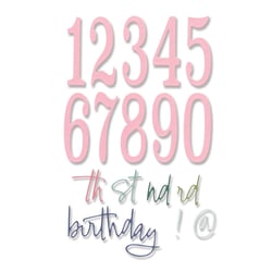 Matrices de découpe - Chiffres pour anniversaires - 15 dies Thinlits - Sizzix