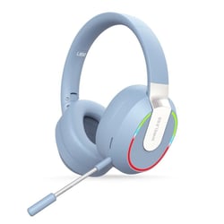 Casque Audio Sans Fil Réduction De Bruit Pliable Avec Microphone Et Longue Autonomie Bleu YONIS