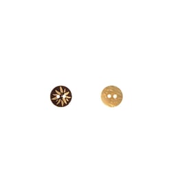 Lot de 3 boutons coco gravé edelweiss