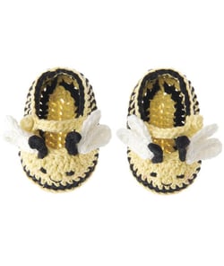 Kit Crochet Baby Booties - Abeille de Rico Design : Des chaussons adorables pour un bébé tout en douceur Jaune